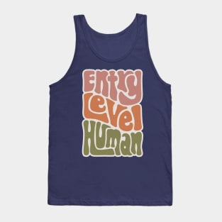 Entry Level Human Word Art Tank Top